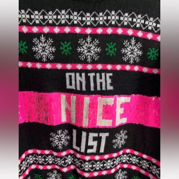 Christmas sweater naughty or nice sequin rub and switch size xxxl - Picture 5 of 5